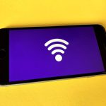 Wifi - blue and black iphone case