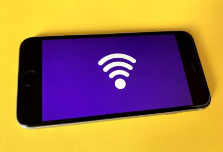 Wifi - blue and black iphone case
