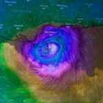 Weather Forecast - green yellow and pink abstract painting