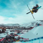 Ski Competition - people watching ski blading