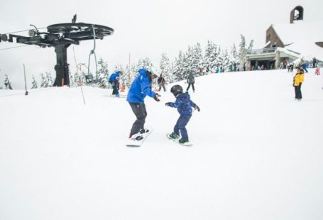 Ski Lessons - people playing snowboard at snow