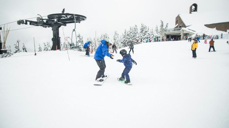 Ski Lessons - people playing snowboard at snow