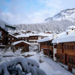 Ski Resort - brown wooden houses