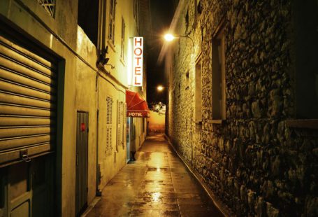 Nightlife Hotel - narrow road between buildings