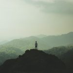 Mountain Top - person standing on mountain