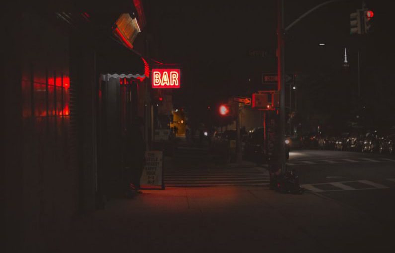 Night Bar - lighted bar signage during nighttime