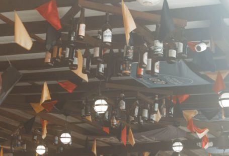 Brewery Tour - a bunch of umbrellas hanging from a ceiling