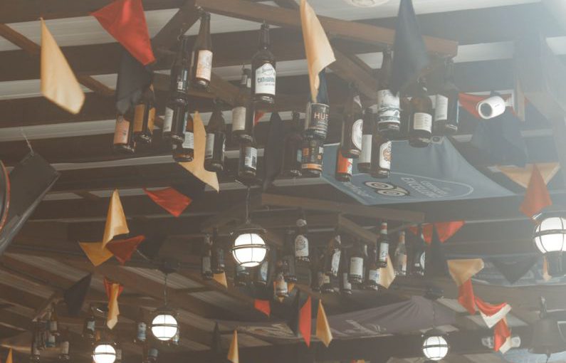 Brewery Tour - a bunch of umbrellas hanging from a ceiling