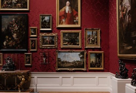 Museum - assorted picture frames on wall