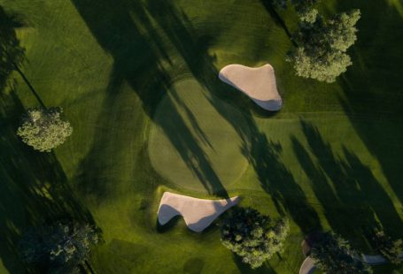 Golf - bird's eye photo of grass field