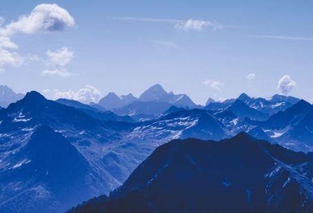 Altitude - mountain rage view under blue sky during daytime